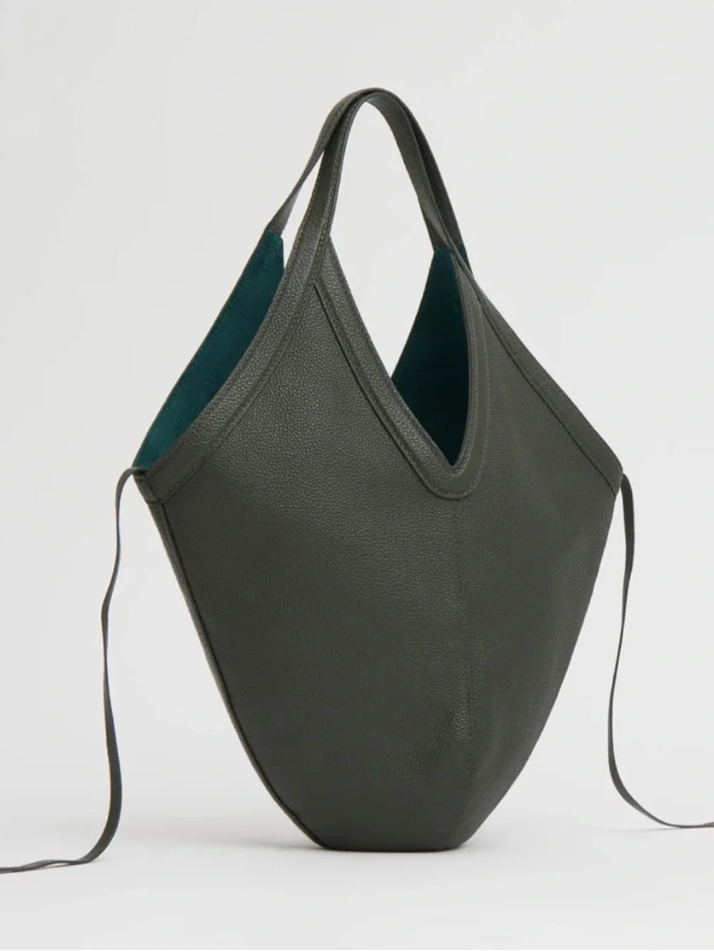 Mansur Gavriel Olive Pebbled Leather Hobo - Picture 2 of 5